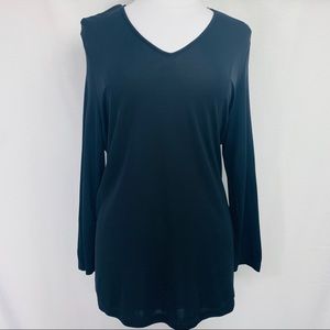 Ralph Lauren v neck black blouse Sz xl